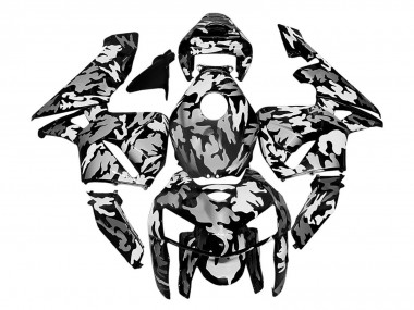 Carenagens Moto Honda CBR600RR 2005-2006 - Preto Branco Cinzento Camouflage