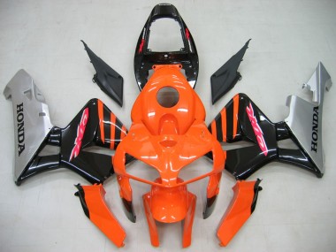 Carenagens Moto Honda CBR600RR 2005-2006 - Laranja Preto Prata