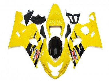 Carenagens Moto Suzuki GSXR 600/750 2004-2005 - Amarelo Preto Brilhante