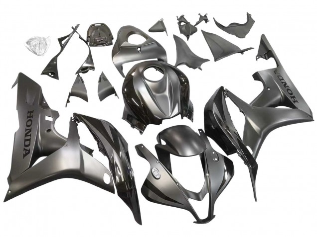 Carenagem Moto Honda CBR600RR 2007-2008 - Prata Preto Brilhante