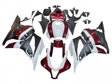 Carenagens Moto Honda CBR600RR 2009-2012 - Branco Vermelho Preto Fosco