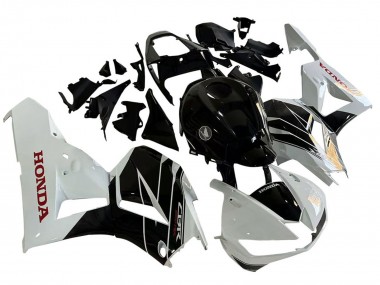 Kits Carenagem Moto Honda CBR600RR 2013-2023 - Branco Preto Brilhante