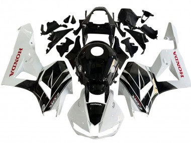Kits Carenagem Moto Honda CBR600RR 2013-2023 - Branco Preto Brilhante