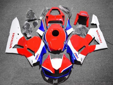 Kits Carenagem Moto Honda CBR600RR 2013-2023 - Branco Vermelho Azul HRC