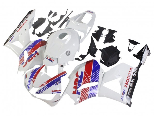 Carenagem Moto Honda CBR600RR 2013-2023 - Branco Vermelho Azul HRC