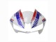 Carenagem Moto Honda CBR600RR 2013-2023 - Branco Vermelho Azul HRC