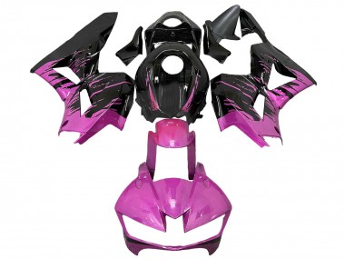 Carenagens Moto Honda CBR600RR 2013-2023 - Rosa Preto Brilhante