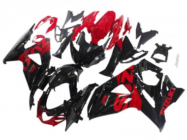 Kits Carenagem Moto Suzuki GSXR 1000 2009-2016 - Preto Brilhante Vermelho