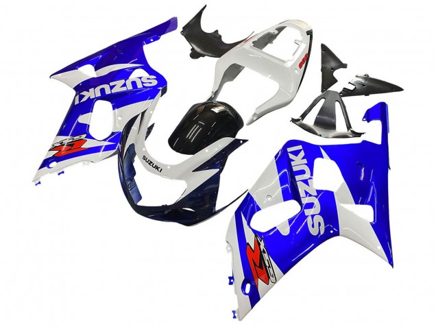 Carenagem Moto Suzuki GSXR 600 / GSXR 750 2001-2003 - Branco Azul Preto Brilhante Vermelho