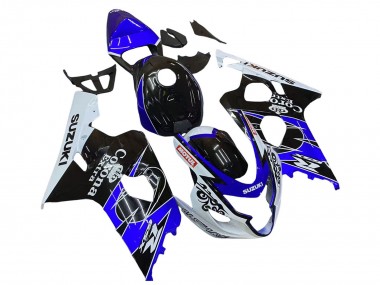 Carenagem Moto Suzuki GSXR 600 / GSXR 750 2004-2005 - Branco Azul Preto Corona Motul