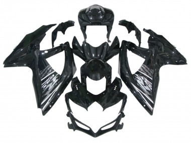 Carenagens Moto Suzuki GSXR 600 / GSXR 750 2006-2007 - Preto Brilhante Cinzento Branco