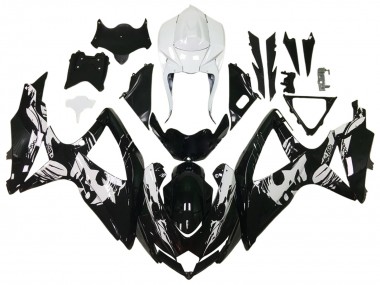 Carenagens Moto Suzuki GSXR 600 / GSXR 750 2006-2007 - Preto Brilhante Branco