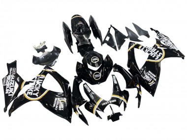 Carenagens Moto Suzuki GSXR 600 / GSXR 750 2006-2007 - Preto Brilhante Branco Motul Lucky Strike