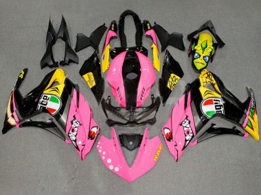 Carenagens Moto Yamaha YZF R3/R25 2015-2018 - Rosa Amarelo Preto Tubarão 46