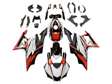 Carenagem Moto Yamaha YZF R3/R25 2019-2021 - Branco Vermelho Preto