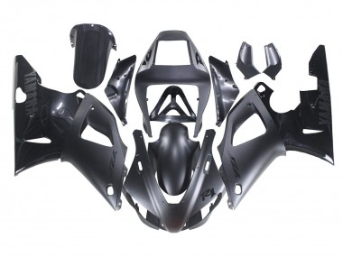 Carenagens Moto Yamaha YZF 1000 R1 1998-1999 - Preto Fosco Preto Brilhante