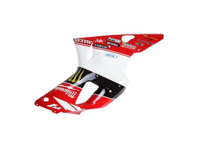 Carenagens Moto Yamaha YZF 1000 R1 1998-1999 - Vermelho Branco Preto Amarelo Monstro Milwaukee MAXXIS 11