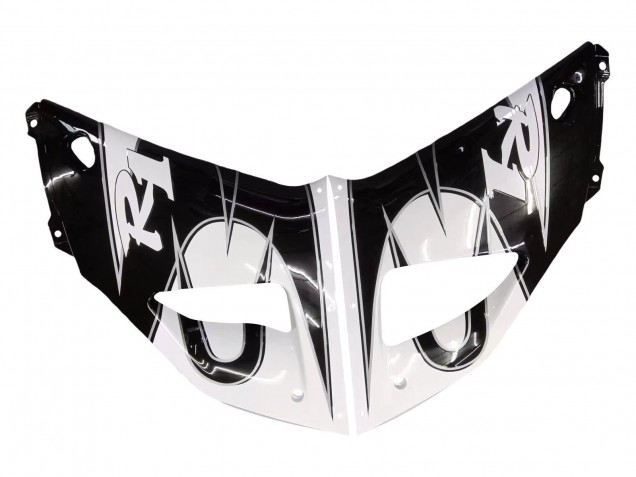 Carenagens Moto Yamaha YZF 1000 R1 1998-1999 - Branco Preto Brilhante