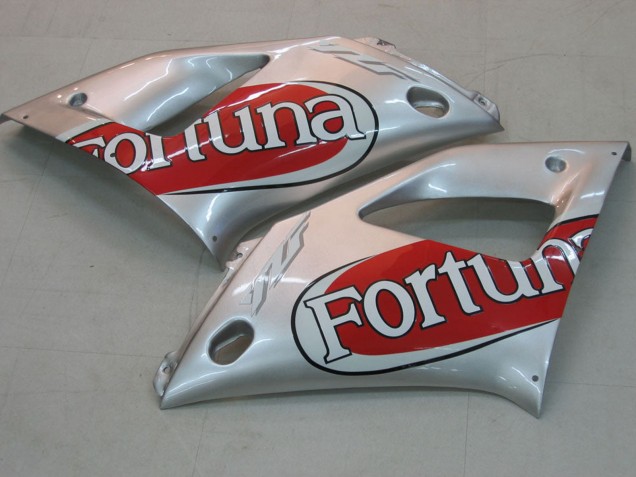 Carenagens Moto Yamaha YZF 1000 R1 2000-2001 - Prata Vermelho Fortuna Motul