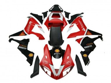 Carenagens Moto Yamaha YZF 1000 R1 2002-2003 - Vermelho Prata Preto Santander