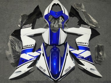 Carenagens Moto Yamaha YZF 1000 R1 2002-2003 - Branco Azul Preto Fosco Yamalube