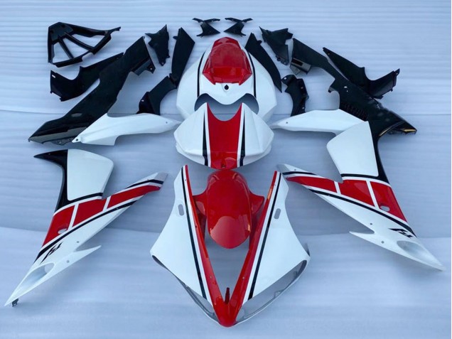 Carenagens Moto Yamaha YZF 1000 R1 2002-2003 - Branco Vermelho Preto