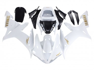 Carenagens Moto Yamaha YZF 1000 R1 2002-2003 - Branco Ouro Decalques