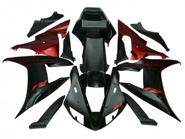 Carenagens Moto Yamaha YZF 1000 R1 2002-2003 - Vermelho Preto Chama