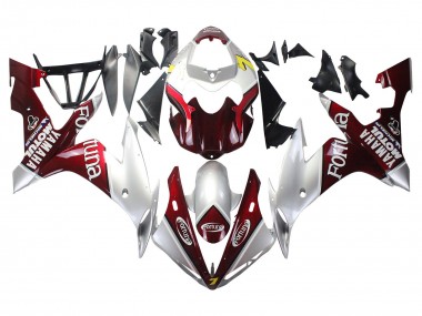 Carenagens Moto Yamaha YZF 1000 R1 2004-2006 - Prata Vermelho Fortuna Motul