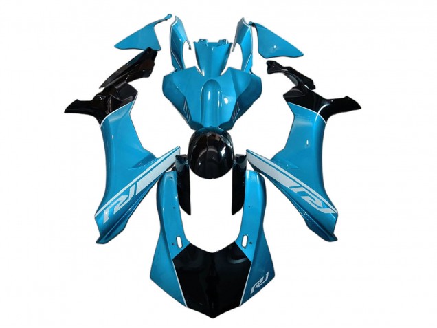 Carenagem Moto Yamaha YZF 1000 R1 2020-2025 - Azul Preto Brilhante