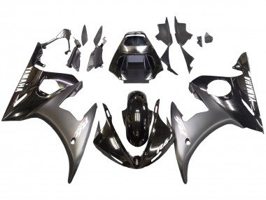 Carenagens Moto Yamaha YZF R6S 2006-2009 - Preto Brilhante Preto Fosco Branco Decalques