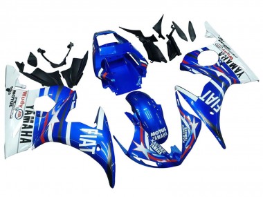 Carenagens Moto Yamaha YZF R6S 2006-2009 - Branco Azul Fiat Motul Kastinee