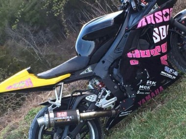 Carenagens Moto Yamaha YZF R6S 2006-2009 - Amarelo Rosa Preto Brilhante Rossi Repsol 46