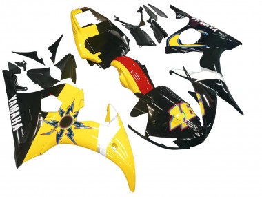 Carenagens Moto Yamaha YZF 600 R6 2005 - Preto Amarelo Vermelho 46