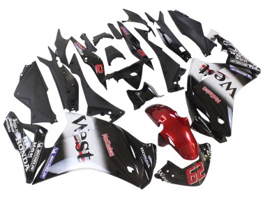 Carenagens Moto Honda CBR250RR 2011-2015 - Preto Brilhante Branco West Vermelho HRC 62