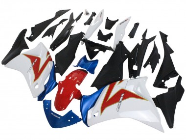 Carenagens Moto Honda CBR250RR 2011-2015 - Branco Vermelho Azul Claro