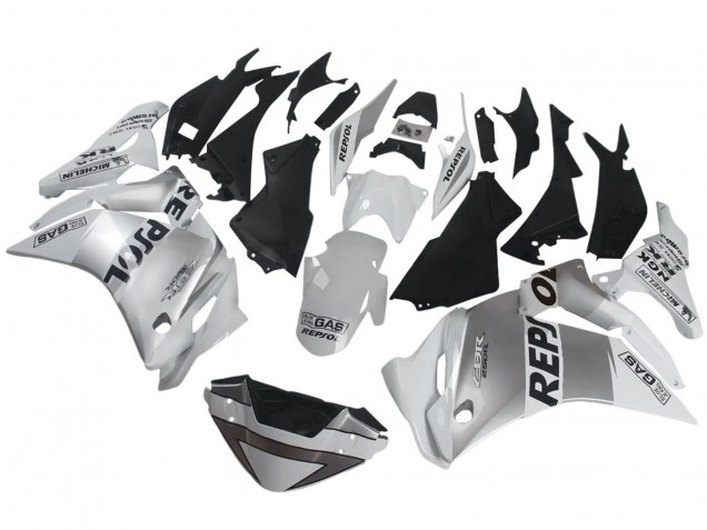 Carenagens Moto Honda CBR250RR 2011-2015 - Prata Branco Preto Repsol