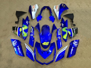 Carenagens Moto Kawasaki Z1000 2010-2013 - Branco Azul Amarelo Monstro