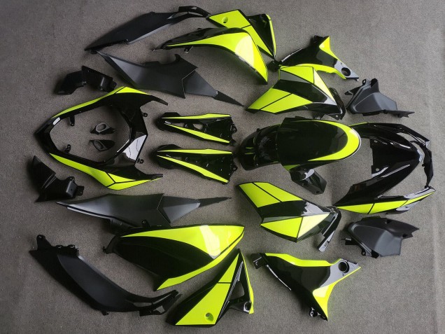 Carenagens Moto Kawasaki Z800 2013-2018 - Preto Brilhante Amarelo Néon