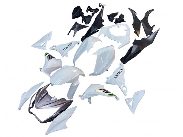 Carenagens Moto Kawasaki Z800 2013-2018 - Branco Verde Prata Preto