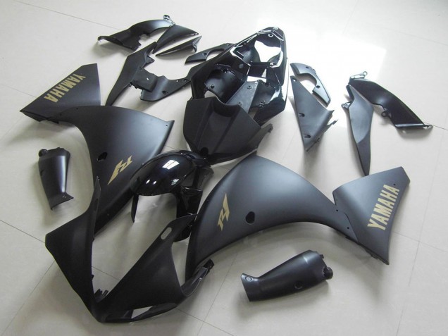Carenagens Moto Yamaha YZF R1 2009-2011 - Preto Brilhante Preto Fosco Ouro Decalques