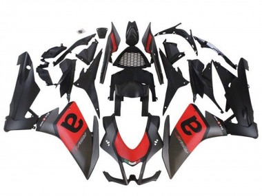 Carenagens Moto Aprilia RSV4 1000 2009-2015 - Preto Fosco Vermelho