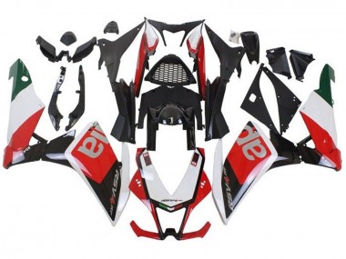 Carenagens Moto Aprilia RSV4 1000 2009-2015 - Branco Vermelho Preto Verde