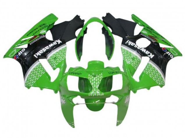 Carenagens Moto Kawasaki ZX12R 2000-2001 - Verde Preto Branco Elf