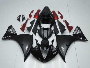 Carenagens Moto Yamaha YZF R1 2012-2014 - Preto Brilhante Preto Fosco Vermelho