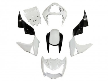 Carenagens Moto Kawasaki Z1000 2007-2009 - Branco Preto