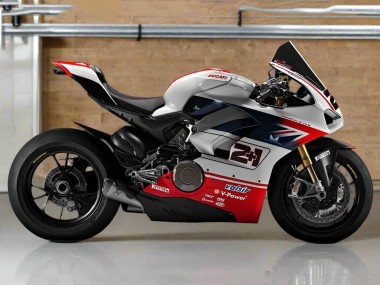 Carenagens Moto Ducati Panigale V4 V4S 2018-2019 - Prata Vermelho Preto