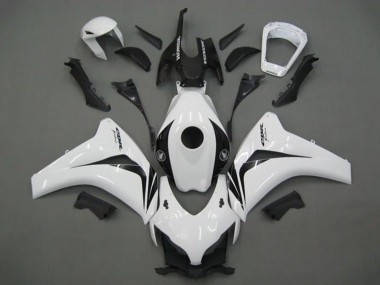 Carenagem Moto Honda CBR1000RR 2008-2011 - Branco Preto Brilhante