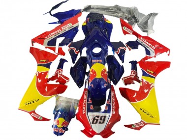 Carenagens Moto Honda CBR1000RR 2017-2023 - Azul Amarelo Red Bull Hayden
