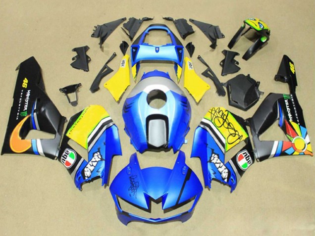 Carenagens Moto Honda CBR600RR 2013-2023 - Azul Amarelo Preto Fosco Verde Monstro